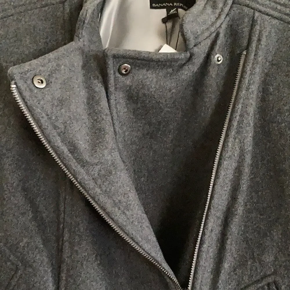 Banana Republic Moto Italian woven wool jacket